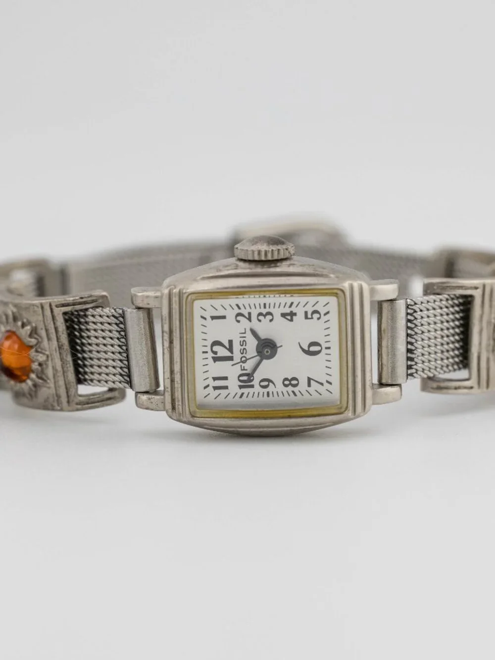 FOSSIL EC-8848 Vintage Mesh Quartz Analog Women's Watch New Battery